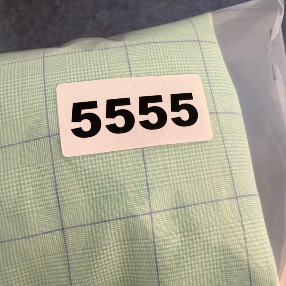 Ralph Lauren Purple Label Mens Mint Green Windowpane Cotton Dress Shirt 16.5 L - Picture 10 of 10